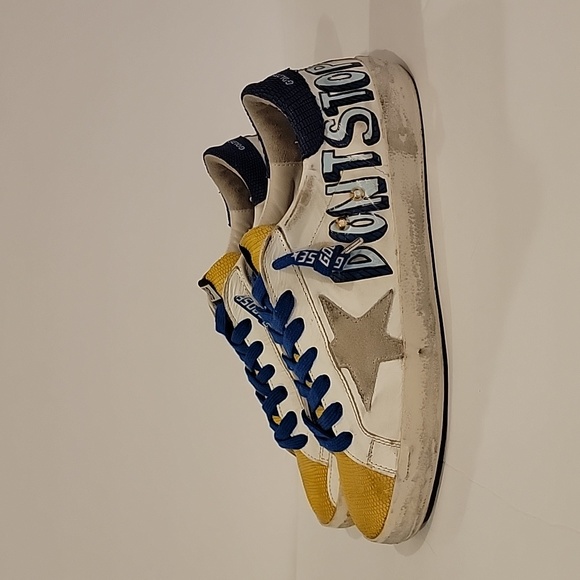 Golden Goose White and Yellow Sneakers - Picture 1 of 16